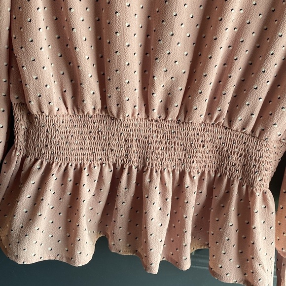 Pink Smocked Waist Blouse - Picture 3 of 4